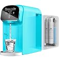UV Countertop Reverse Osmosis System Water Filter, 5 Stage RO Water Filtration System, 5:1 Pure to Drain, Counter RO Filtration, Countertop Water Filtration for Home(No Installation Required)-Blue