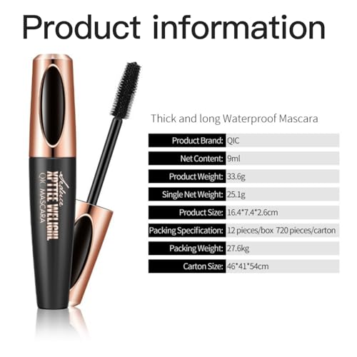 Ninnyi 2PCS 4D Silk Fibre Telescopic Mascara Black for Mature Ladies, Extra Long Thick and Voluminous Lash - Image 3