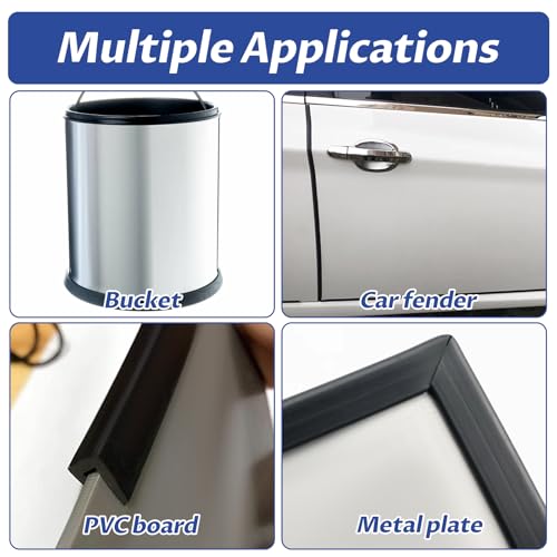 Kantenschutz Selbstklebend, EPDM Kantenschutzprofil 3M Kantenschutz Gummi Flexibler U Profil Gummidichtung für Bleche Glasscheiben Auto Türen