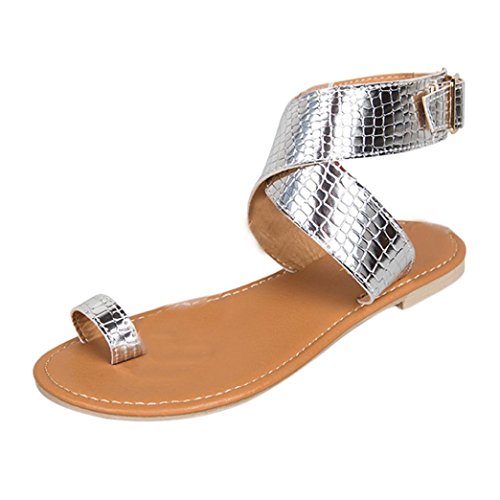 Preisvergleich Produktbild cinnamou Stickerei Babyschuhe Baby Mädchen Jungen Soft Sole Schuhe Sneakers Casual Sandalen Süße Anti-Rutsch-Babyschuhe Krippeschuhe Strandschuh (36, Silber)