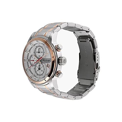 Titan Octane Quartz Chronograph White Dial Stainless Steel Strap Watch for Men-NS90086KM02 - Image 3