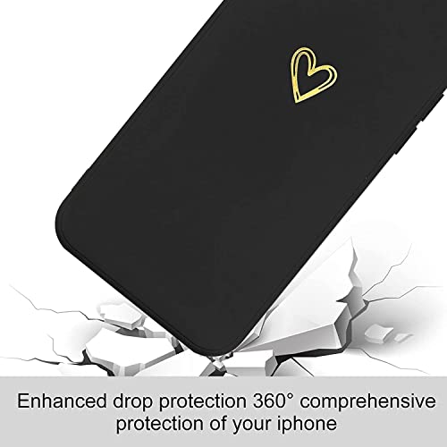 Image of Wirvyuer for iPhone 14 Case Cute Slim Shockproof Phone Case with Wireless Charging Support and Protection, Black
