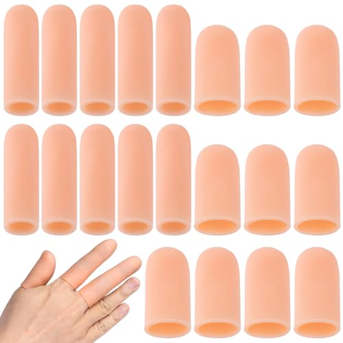 ANCIRS 20 Pcs Gel Finger Support Protector Gloves,...
