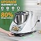 PUERSI Gleitbrett für Thermomix TM6/TM5, 2te Generation, Brett für Thermomix mit Rollen, Leicht Gleitendes Bambus Rollbrett/Slider - Schwarz