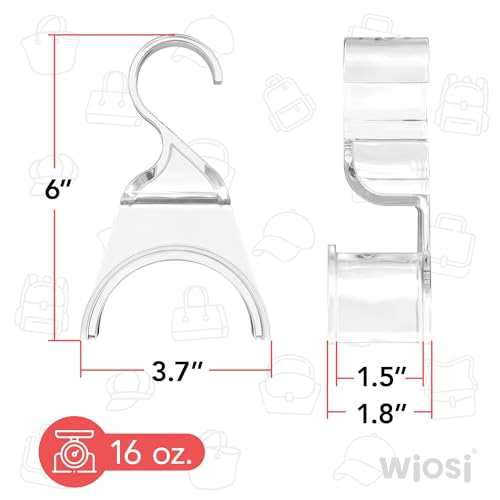 Wiosi HANGER3 Premium Clear Purse Hanger Closet Set Of 12 - Durable Acrylic Organizers And Storage Bag Hanger thumb #5