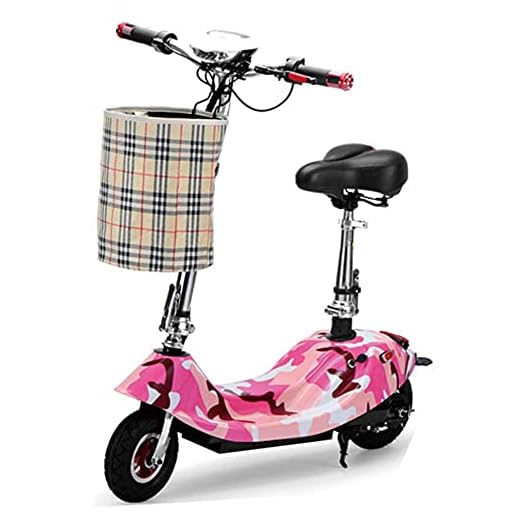 El -sparkcykel, elcykel, elektrisk sparkcykel med avtagbar sits, 25 km max, smart LCD -display (upp till 35 km/h) flera färger att välja, kamouflagepulver