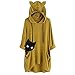 Produktbild Tooth Langarmshirt Damen Große größen, Herbst Mode Frauen Langarm T-Shirt Sweatshirt Hoodies Taschen Locker Druck Pullover Shirt Hemd Tops Oberseiten 2019(Gelb,M)