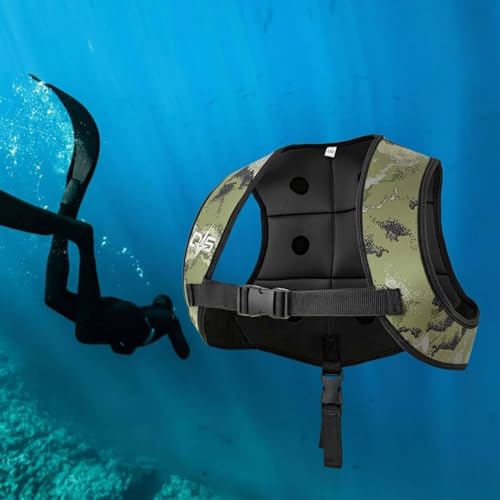 Chaleco buceo con lastre de material resistente para chaqueta pesca subacuática duradera 3