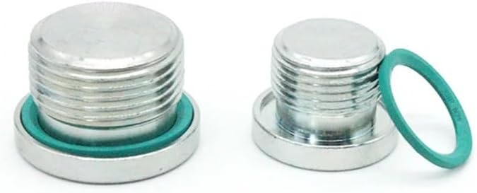 Pipe Cap Plug Fitting,BSP Metric Male Thread Hex Socket Head ED End Cap FKM Sealing Ring Flange Plug Pipe Fitting Adapter Connector(BSPP1.2)