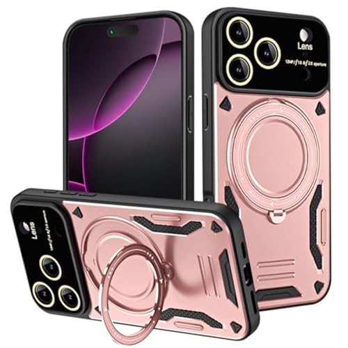 Coque iPhone 17 Pro étui mince protection caméra arrière anneau rose
