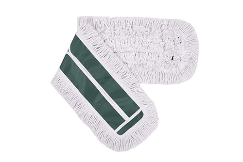 Image of 36 inch inch Industrial-Grade Cotton Dust Mop Head Refills, Perfect Replacement for Busy Home, Gym, Commercial Spaces, Heavy-Duty Mop for Janitorial & Housekeeping Needs - 2 Pack (White)