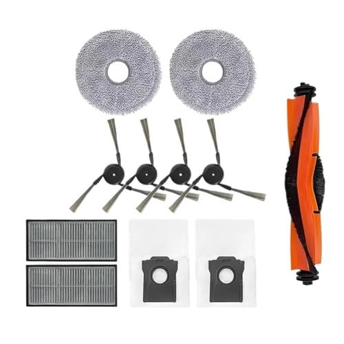Robot Vacuum Cleaner Main Brush + Side Brush + Filter/Dust Bag/mop Cloth,Compatible for Dreame X40 X40 Pro X40 Ultra .Robot Vacuum Replacement Parts(1 pcs)