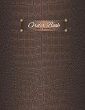 Purchase Order Book for Small Business: Customer Order Record Bookkeeping | Croc Brown Leather Skin Design