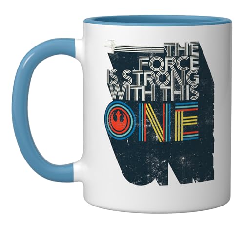 Taza Retro Cerámica Star Wars 11 oz Azul/Blanco miniatura 1