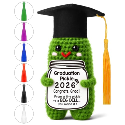 Graduation Gifts Cards Graduation Decorations 2026 Handmade Crochet Pickle