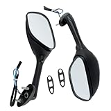 labwork Black Mirrors Smoke Turn Signals Replacement for Suzuki GSXR600 GSXR750 2006-2015, GSXR1000 2005-2015