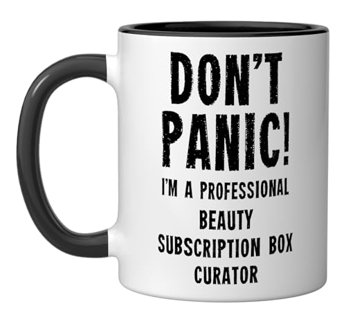 Beauty Subscription Box Curator Ceramic Mug, Black/White