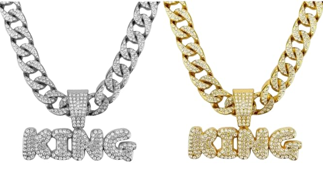 King Cuban Diamond Rappers Iceout Chain for Mens/Boys-image-26
