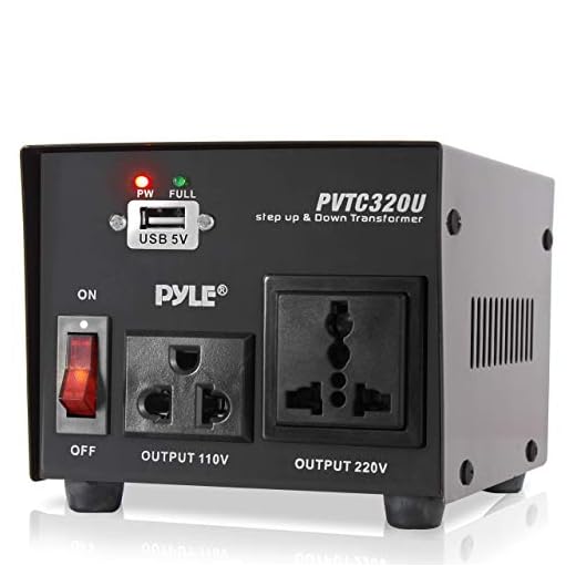 Pyle Step Up and Down Converter - 500 Watt Voltage Converter Transformer w/ USB Charging Port, UK Power Adapter, AC 110 / 120 to 220 / 240 Volt Vice Versa, 110V/120V/220V/240V Input Voltage-PVTC320U