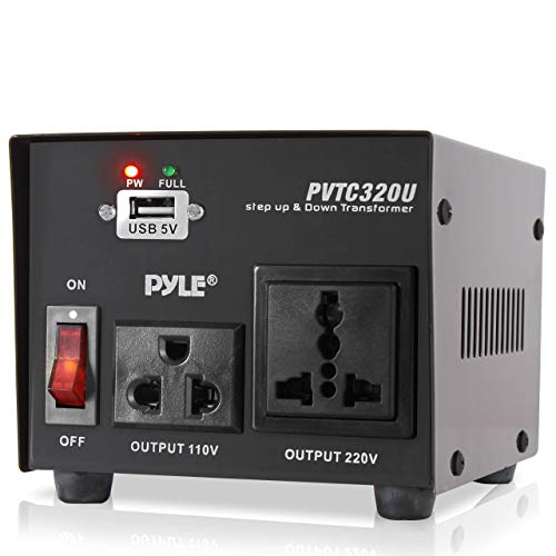 Pyle Step Up and Down Converter - 500 Watt Voltage Converter Transformer w/ USB Charging Port, UK Power Adapter, AC 110 / 120 to 220 / 240 Volt Vice Versa, 110V/120V/220V/240V Input Voltage by Pyle - Used condition - US$27.68