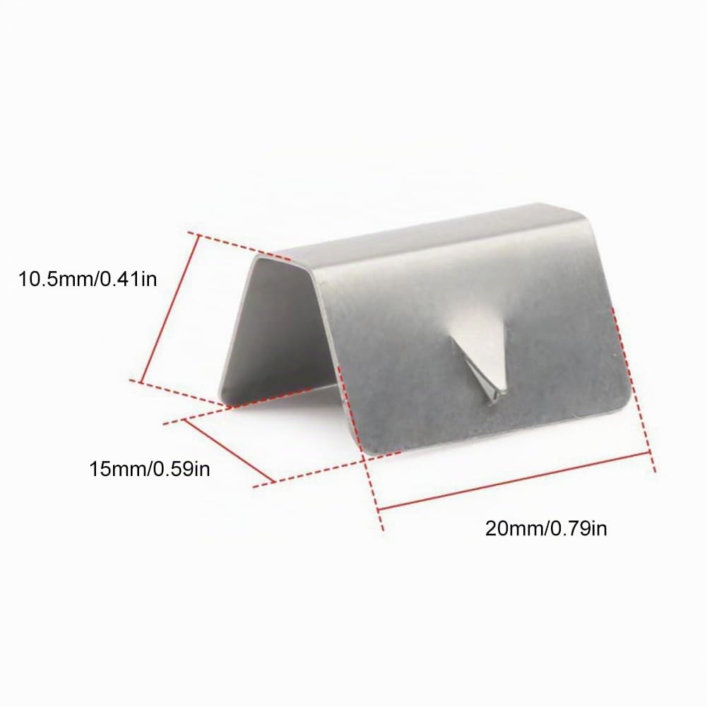 Stainless Steel Windshield Clip,Wind Deflector Fitting Clips,Windscreen Slot Fixing Clip,Clip Deflettori Auto,Clip in Acciaio per Parabrezza Auto in Acciaio Inossidabile 10 Pezzi Tokaneit