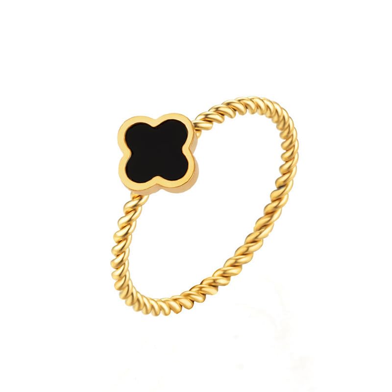 Moonlit smoothness Floral Stainless Steel Ring for Women & Girl-image-27