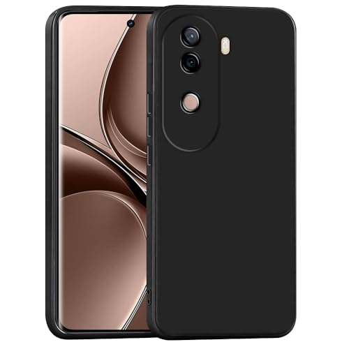Image of Back Cover for Vivo V40e 5G / iQOO Z9s 5G | Full Camera Protection | Premium Liquid Silicon Case | Flexible Bumper Case for Vivo V40e 5G / iQOO Z9s 5G (Black)