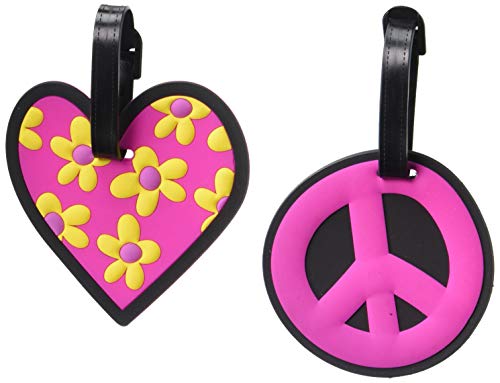 Mia Toro 2 Piece Rubber Name Tag, Multi, One Size