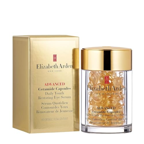 Elizabeth Arden - Ceramid Augenserum Kapseln, reduziert Schwellungen und feine Falten, intensive und langanhaltende Feuchtigkeitszufuhr, Einzeldosis, 1 pro Tag anwenden - 60 Kapseln