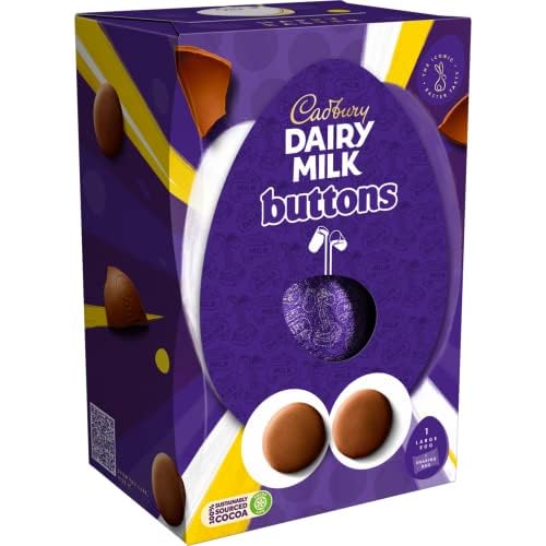 Cadbury Dairy Milk Chocolate Giant Buttons Easter Egg, 195g Grocery