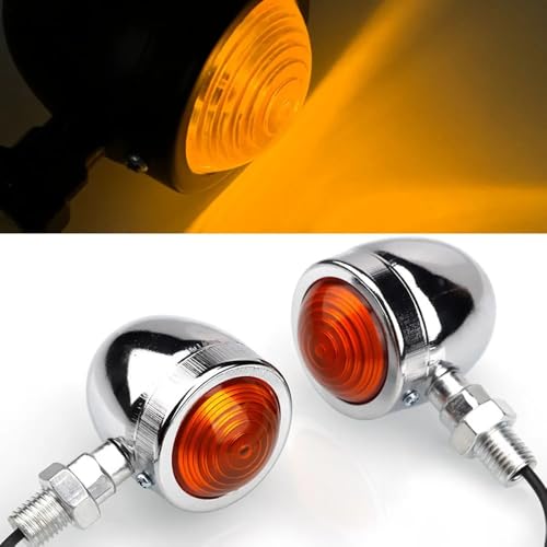Clignotant moto jaune universel et feu indicateur rétro pour modification Harley - 5