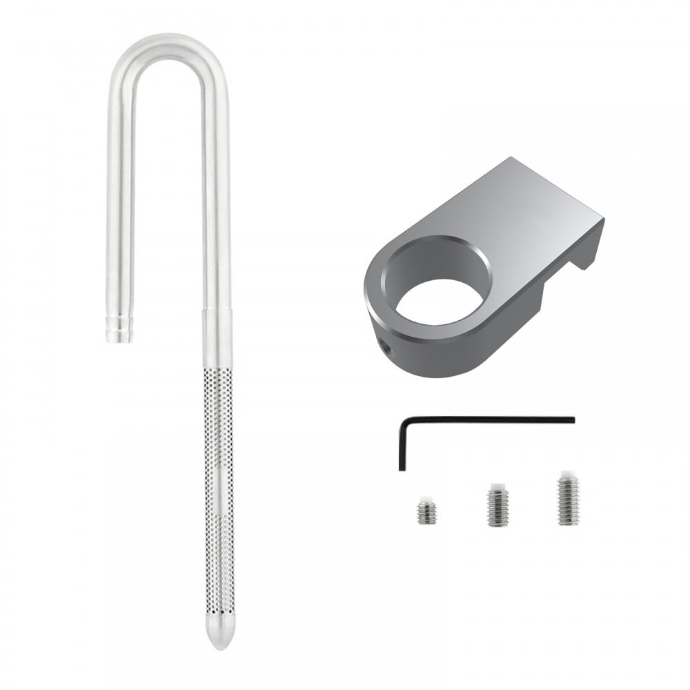 MiOYOOW Aquarium Inflow Outflow Pipe, 304 Stainless Steel Lily Pipe with Aluminum Alloy Fixing Clamp for Fish Tank Aquarium (12/16MM)