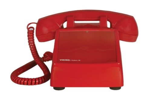 Teléfono de escritorio sin dial - rojo miniatura 1
