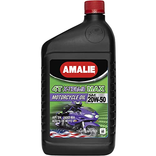 Aceite de Motor Amalie 4T X-Treme Max 20W-50 Motorcicleta 1 Cuarto Pack 12 miniatura 2