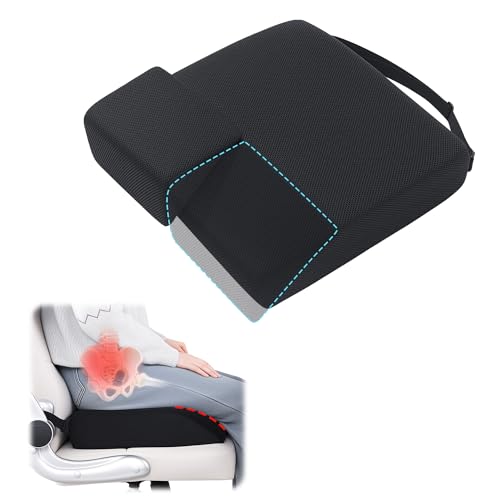 ROYALAY Hip Replacement Recovery Aids for Right Left Hip Kit for Seniors Total Replacement Prime Chair Cushion for Office Couch Long Sitting with Removable Cover