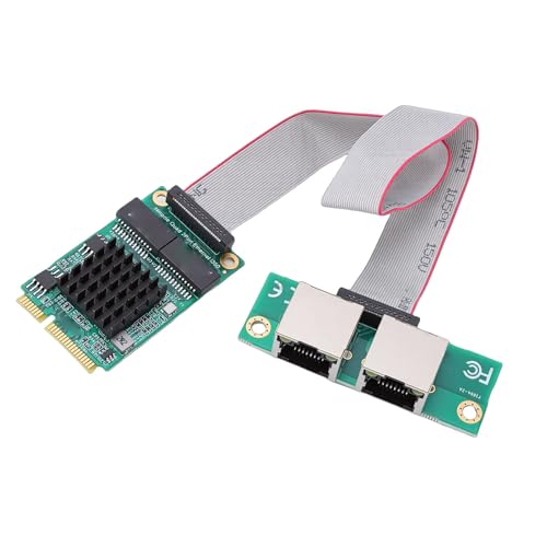 Adaptador Mini PCIe Gigabit Ethernet de doble puerto RJ45 con controlador I350 para PCs industriales y computadoras de placa única miniatura 7