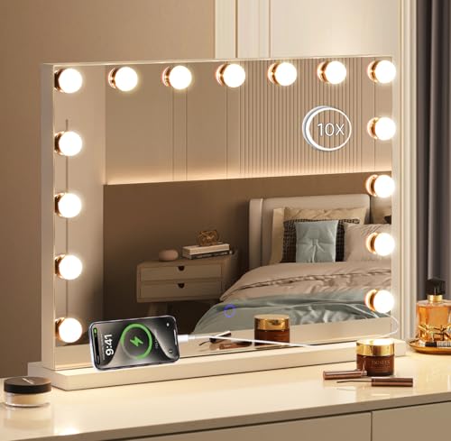 Amifiy Hollywood Vanity Mirror with Lights, 23'x18'...