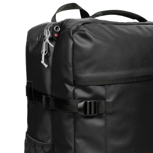 EASTPAK Travelpack – 42L Cabin-Size Duffel Backpack with Dual Compartments, 17" Laptop Sleeve, Vegan Design & Adjustable Straps, Tarp Black4