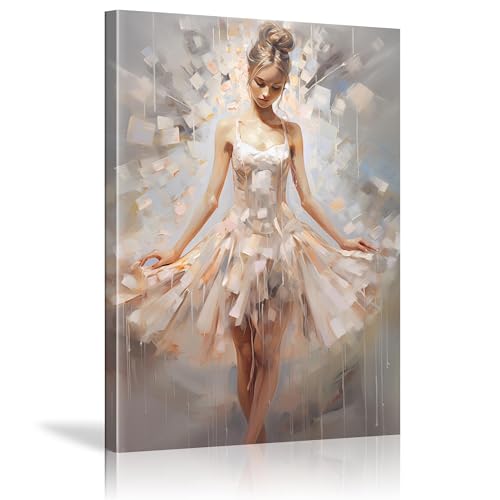 Ballerine rose impression sur toile pour décorer une chambre de fille ado