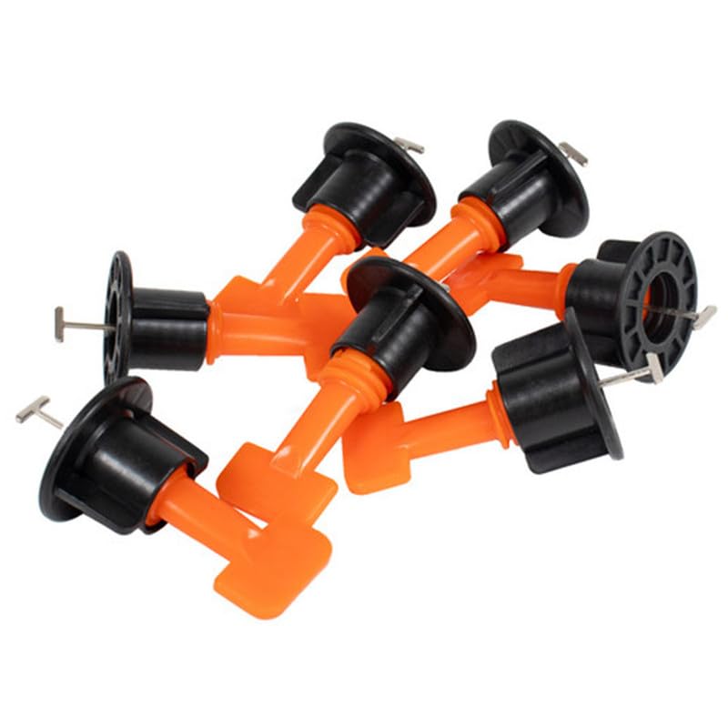 Tektools Reusable Tile Levelling System T-Lock - Wall and Floor Spacers Adjustment, Professional Anti Lippage Tile Leveling System, Time-Saving Installation and Easy to Use, Pack of 200 + Tool
