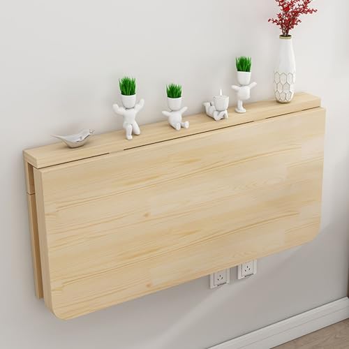 Mesa de comedor plegable montada en la pared que ahorra espacio, escritorio de hojas caídas para espacios pequeños, estación de trabajo flotante para laptop, estante plegable para barra de desayuno