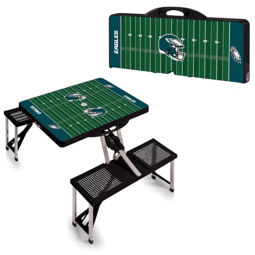 Image of Picnic TIME NFL Football Field Folding Picnic Table, Camping Table, Outdoor Table with Umbrella Hole