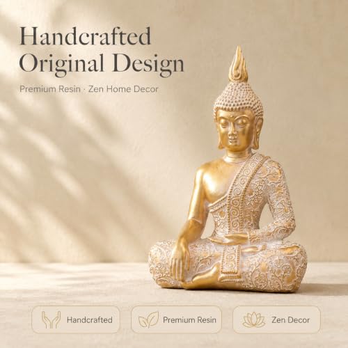 Estatua de Buda Dorado 7.87 Pulgadas para Decoración miniatura 4