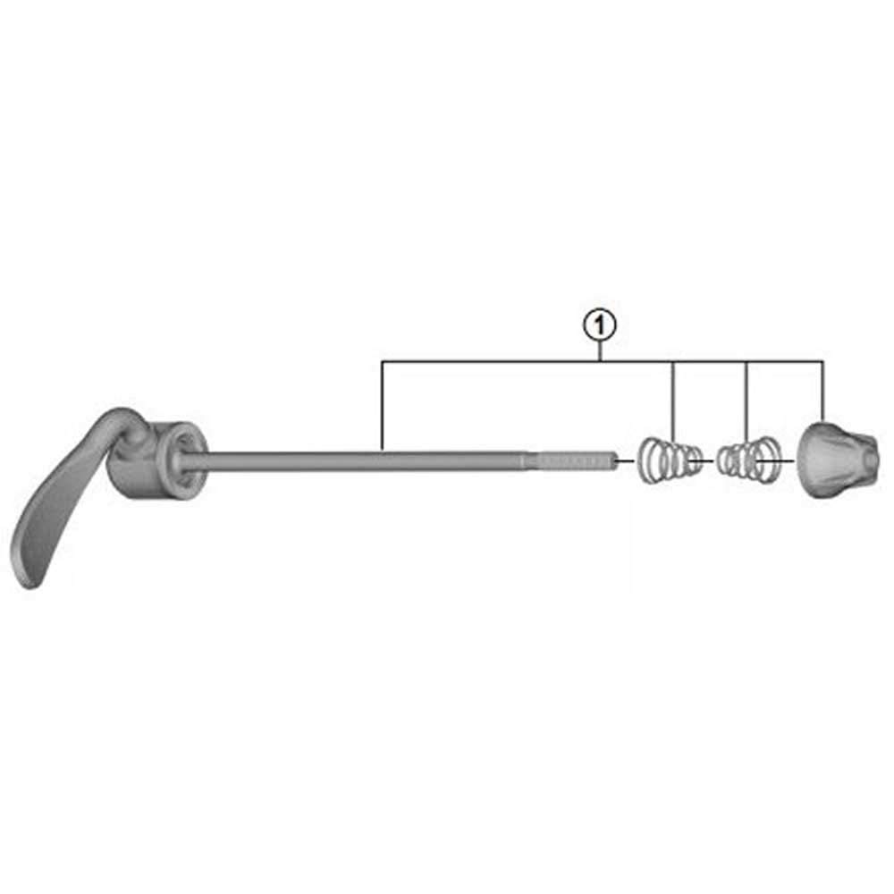 SHIMANO Fh-M3050/Fh-Tx800 Elementi di fissaggio a sgancio rapido Black 170 mm
