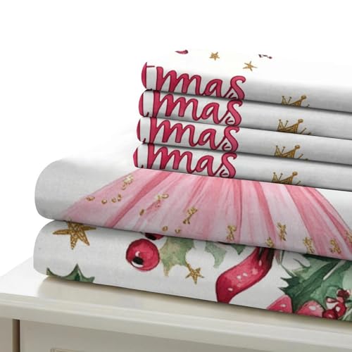 Parure de lit Noël 135x200 housse de couette imprimée 3D - 7