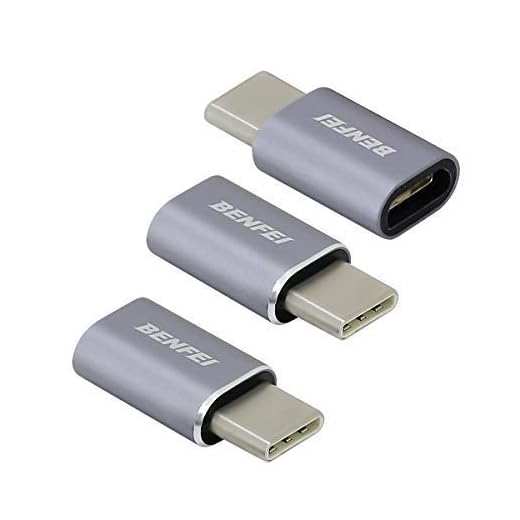 USB C till Micro USB-adapter 3-pack, Benfei USB typ C till Micro USB hane till hona adapter, kompatibel med MacBook 2018 2017 2016, Samsung Galaxy Note 8, Galaxy S8 S8+ S9, Google Pixel, Nexus, och mer