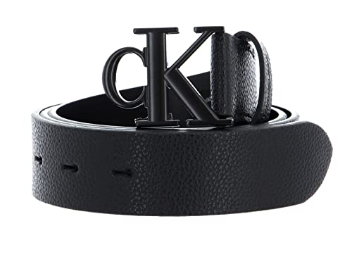 Calvin Klein Herren Gürtel Round Mono Plaque Belt 3.5 cm Ledergürtel,...