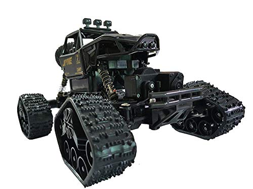 Image of Magicwand 1:16 Scale R /C Rechargeable 4 Wheel Drive Rock Monster with 4 Extra Wheels for All-Terrain Types【Black or Gold】【Pack of 1】