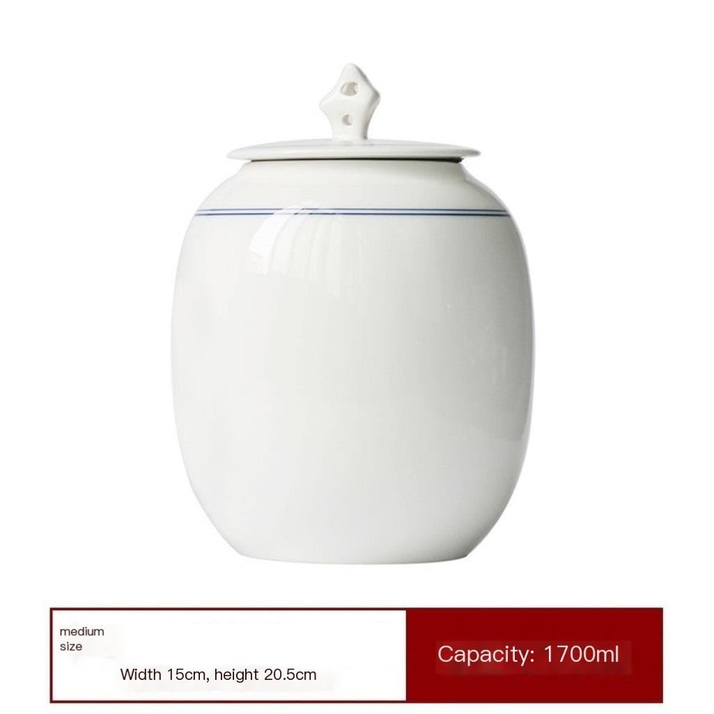 CMBSSTFC Słoik na cukier Biała porcelana Seledyn Zapieczętowany słoik Pudełko na herbatę Słoik ceramiczny Pojemnik do przechowywania luzem herbaty Słoik Duży słoik do przechowywania żywności kuchennej