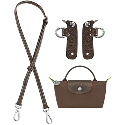 Image of Bag Leather Strap Replacement Crossbody Shoulder Purse Straps for xs MINI Pouch, No Damage Conversion Kits Accessories Terra color(MINI-Terra-Silver hardware)